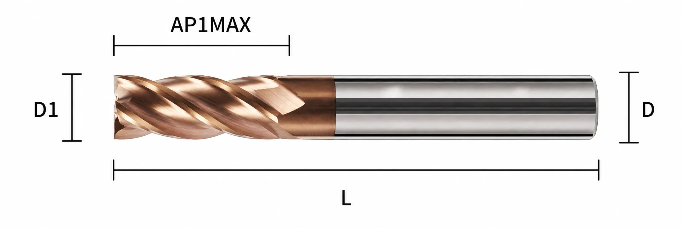 4 Flutes • Plain Shank • Metric Carbide End Mills